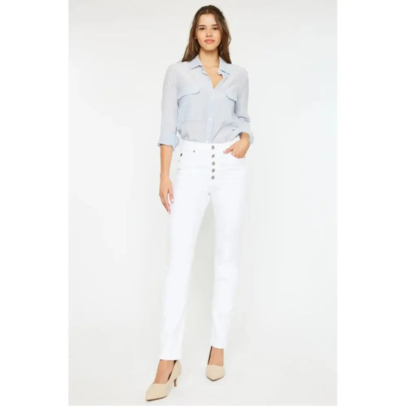 Kancan Marinna High Rise Super Skinny Jeans in White‎ 28 - Picture 1 of 8